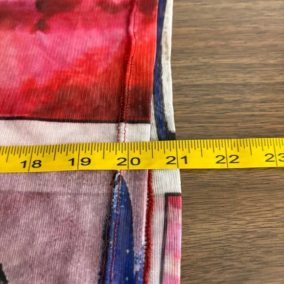 Tokyo Talkies Vintage Y2K Mesh Top Sunset Drop Postcard Newspaper Print M - Picture 9 of 10